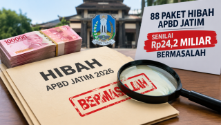 88 Paket Hibah APBD Jatim Senilai Rp24,2 Miliar Bermasalah, Ada Penerima Ganda