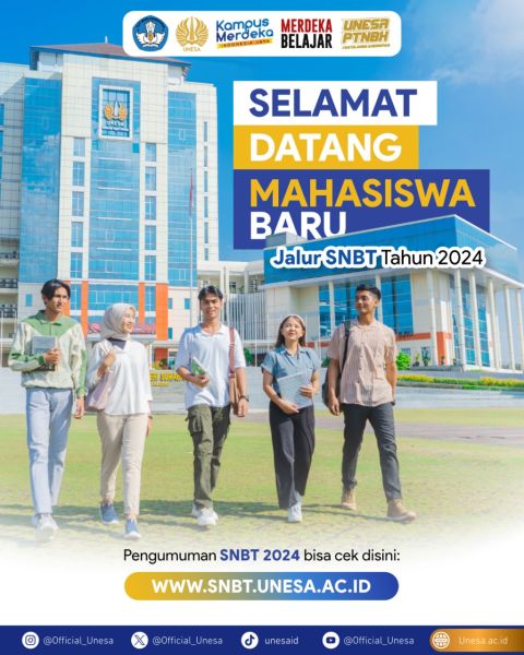 Selamat.!  7.614 Peserta Diterima di UNESA Jalur UTBK-SNBT 2024