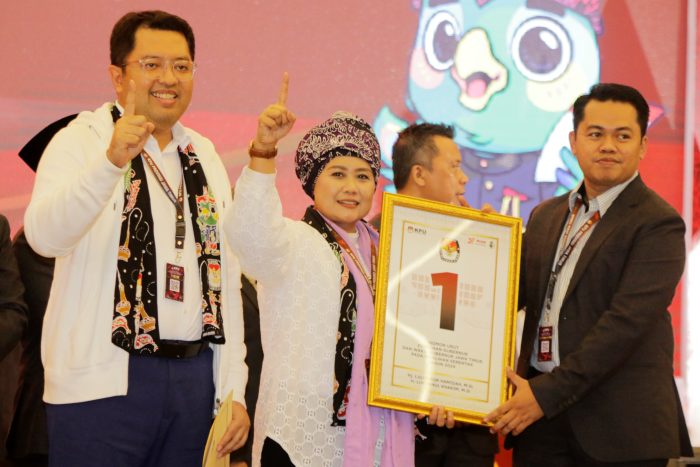 Pasangan calon gubernur dan wakil gubernur Jawa Timur, Luluk Nur Hamidah dan Lukmanul Khakim, berhasil mendapatkan nomor urut 1 dalam Pilgub Jatim.