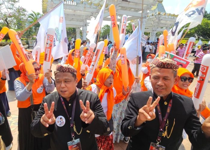 PKS Jatim hadiri deklarasi kampanye damai Pilgub Jatim yang digelar KPU Jatim, Selasa (24/9/2024).
