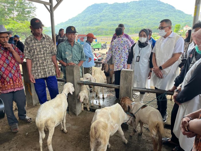 Wakil Ketua DPRD Jawa Timur, Deni Wicaksono, saat mengunjungi Pasar Parang, Magetan, pada Kamis (16/1/2025).