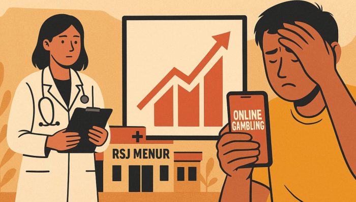 Kecanduan judi online. Ilustrasi Lingkaran.net
