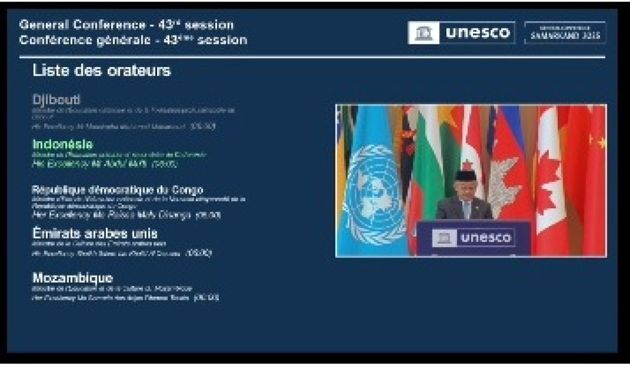 Pidato Berbahasa Indonesia Pertama di Forum Sidang Umum UNESCO yang Disampaikan Mendikdasmen Abdul Mu'ti