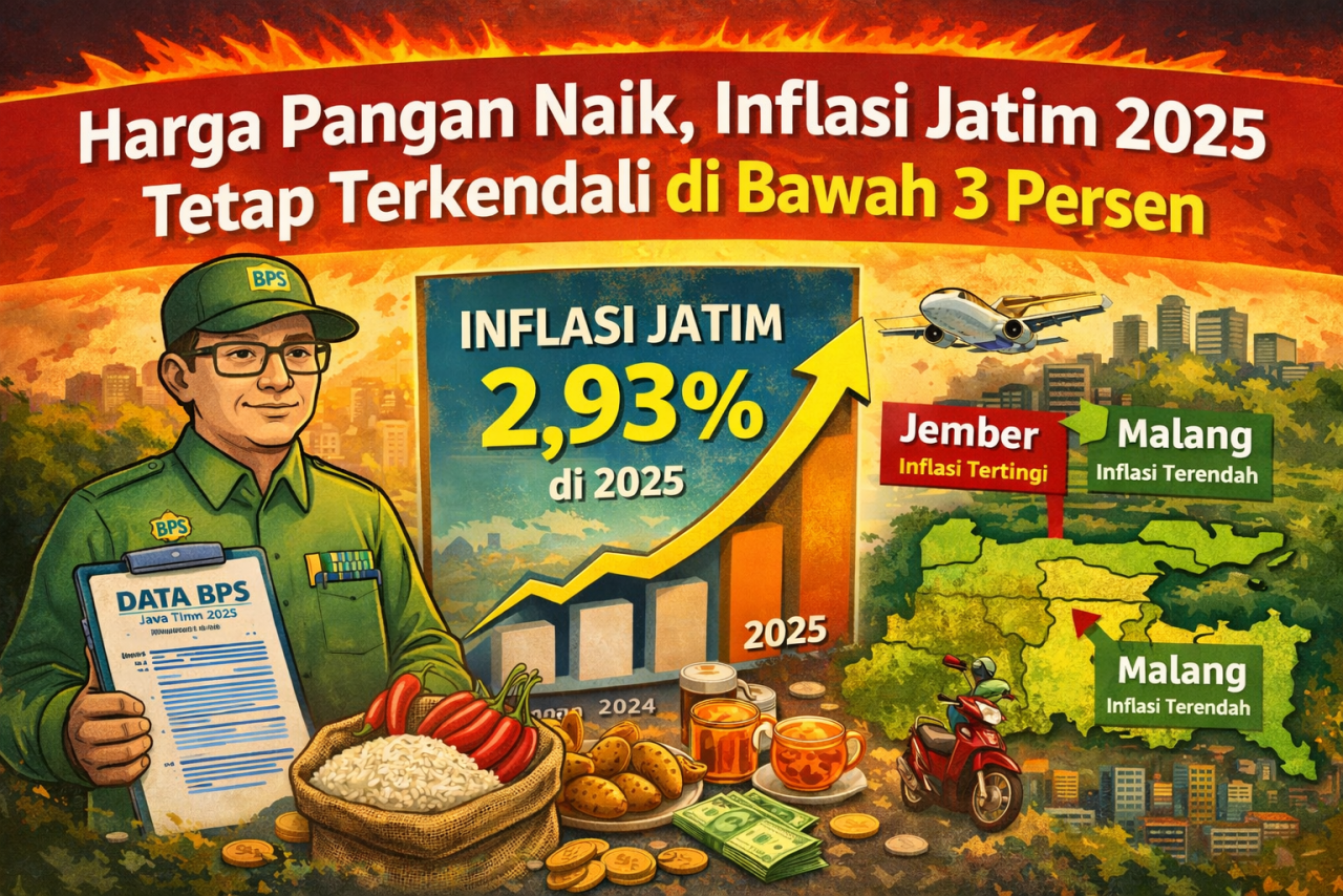Inflasi Jatim 2025 Nyaris Sama Nasional, Ini Daftar Daerah dengan Kenaikan Tertinggi