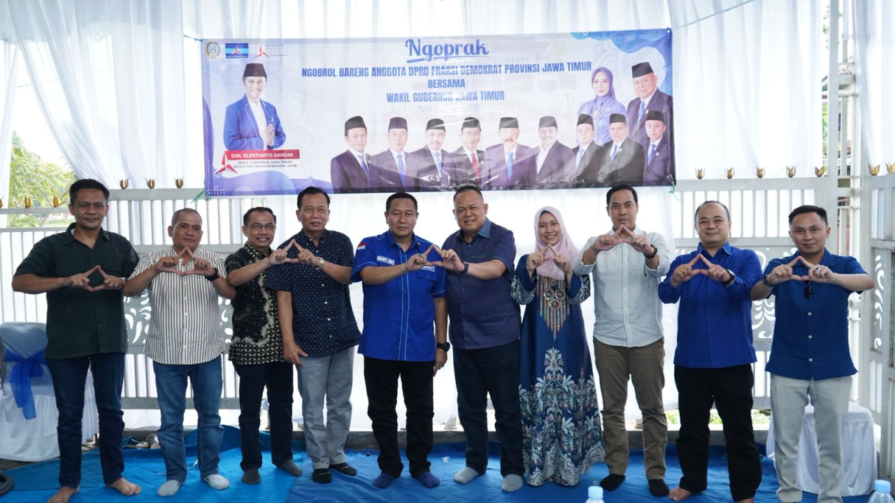 Anggota Fraksi Demokrat DPRD jatim gelar Ngoprak di Malang, Rabu (8/4/2026).