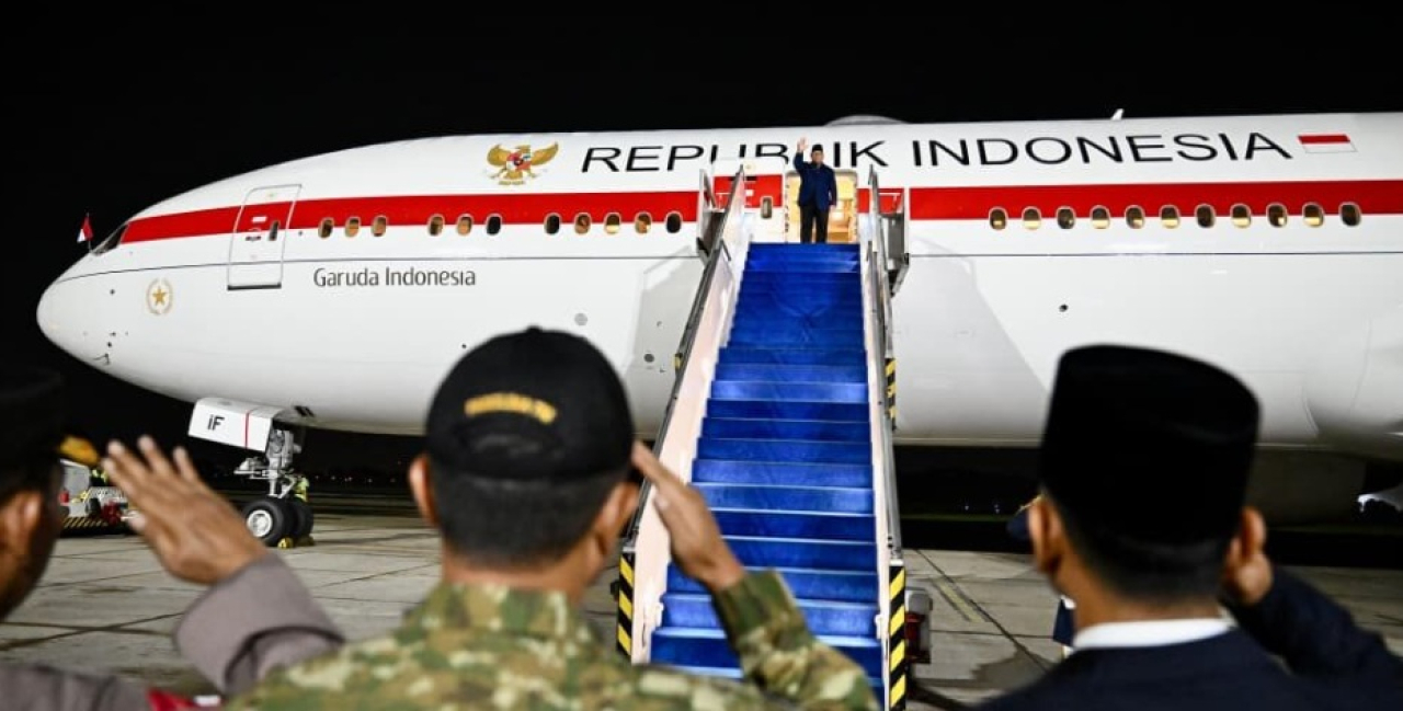 Prabowo Subianto bertolak menuju Moskow. (Foto: BPMI Setpres)