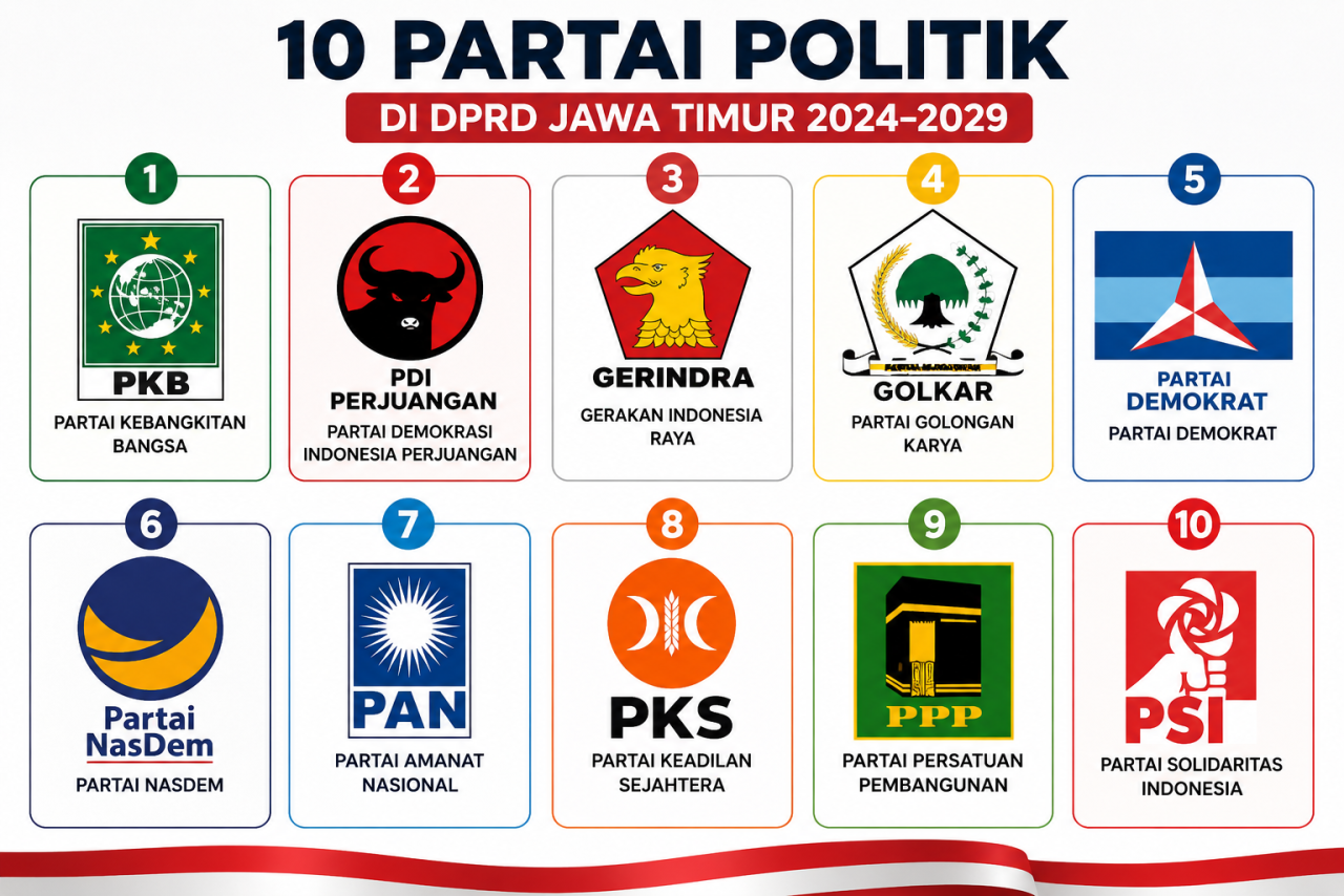10 partai politik terima terima bantuan keuangan dari Pemprov Jatim.