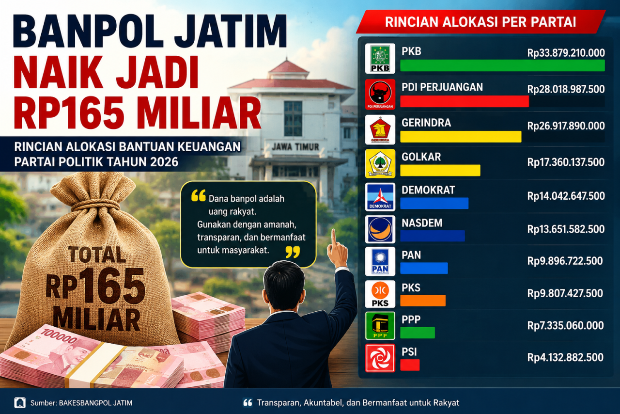 Banpol Jatim Naik Jadi Rp165 Miliar, Pengamat: Jangan Sampai Kepercayaan Publik Ambruk