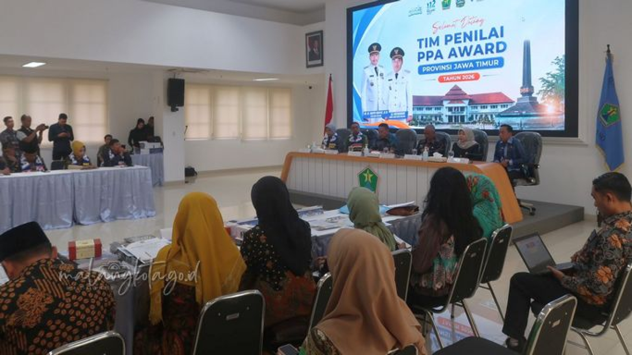 Wali Kota Malang Wahyu Hidayat menerima kunjungan Tim Penilai Pencegahan Perkawinan Anak (PPA) Award Provinsi Jawa Timur 2026 di Mini Block Office (MBO) Balai Kota Malang, Sabtu (20/6/2026).