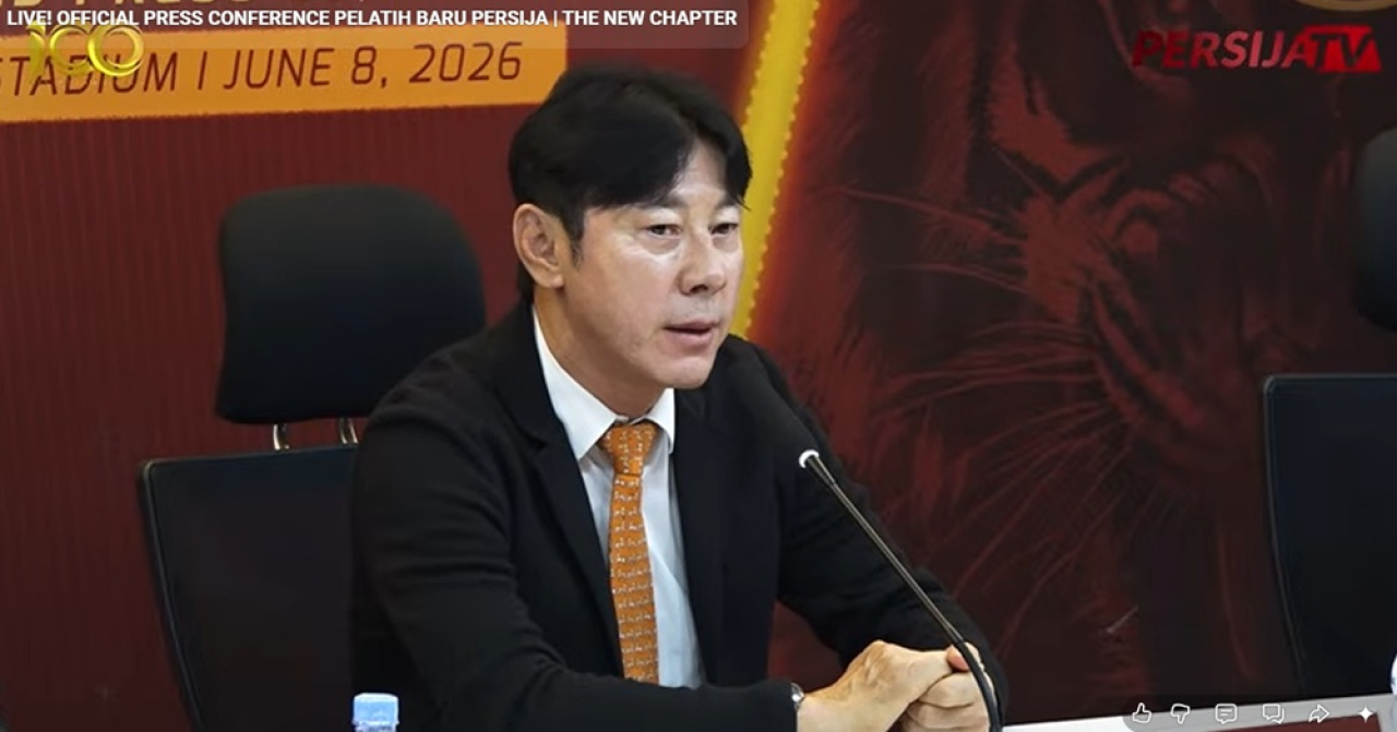 Persija Jakarta resmi menunjuk Shin Tae-yong sebagai pelatih kepala baru. (Foto: tangkapan layar)