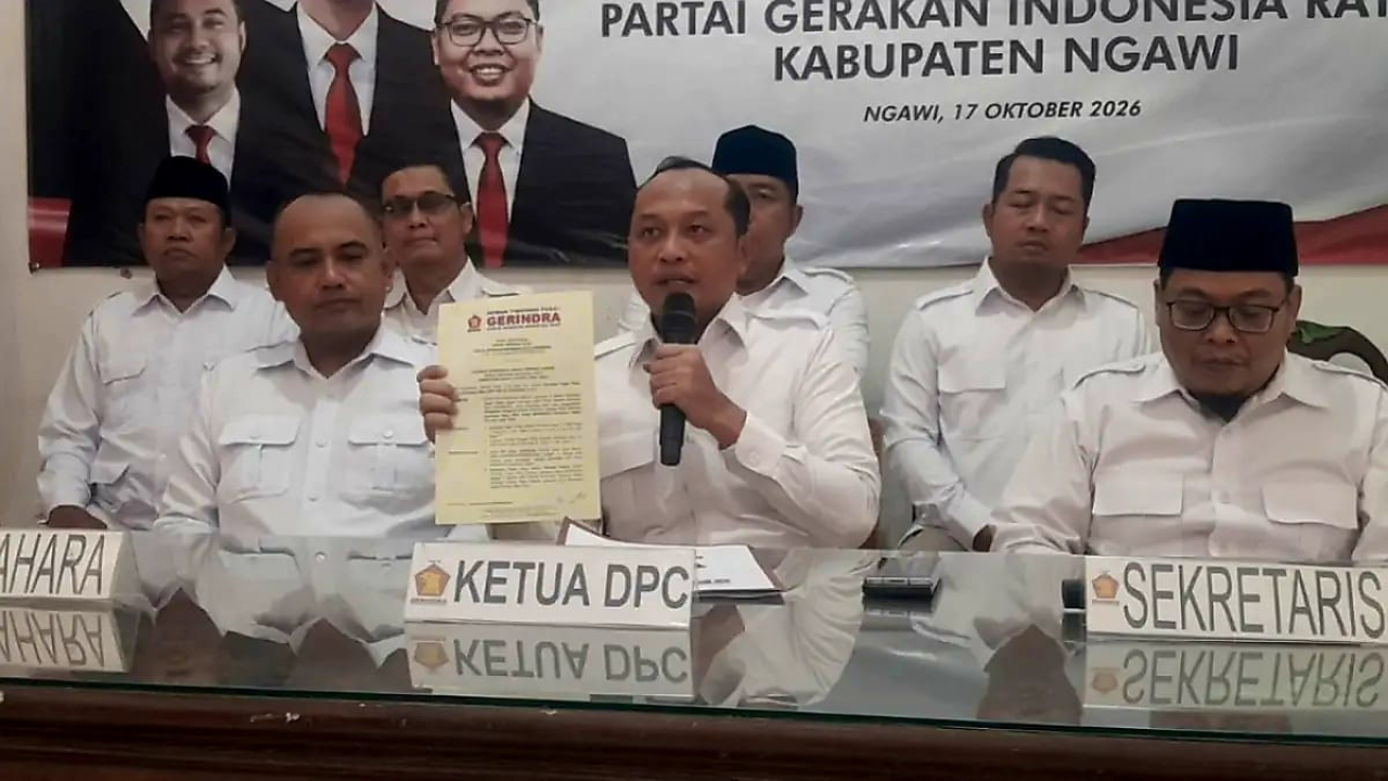 Ketua DPC Gerindra Ngawi, Darmawan Sutanto.