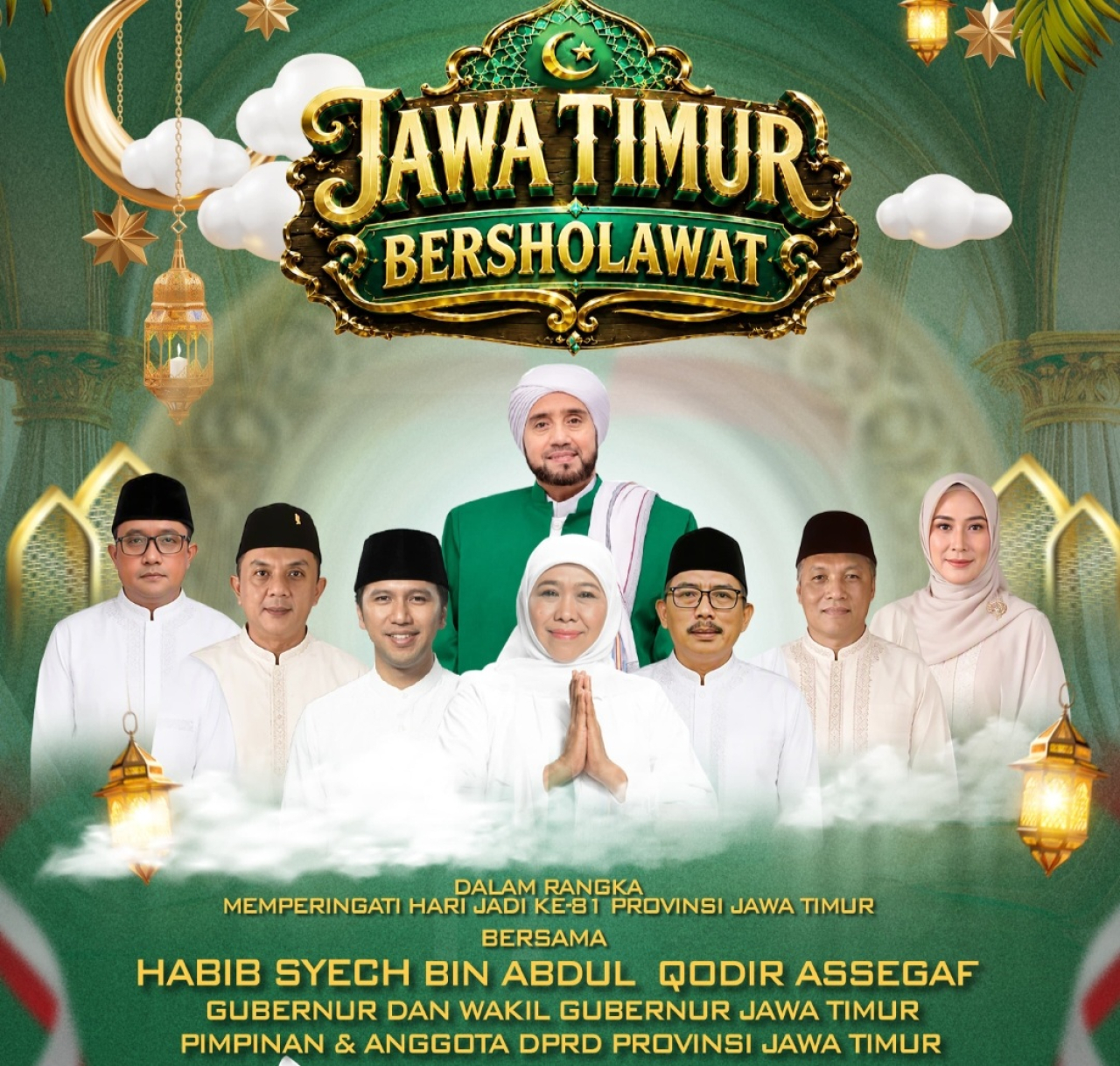 Jatim Bersholawat Bareng Habib Syech, Ajak Warga Doakan Jawa Timur di Usia ke-81